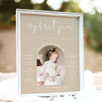 INDIE Boho Cream Arch Foto Erster Meilenstein