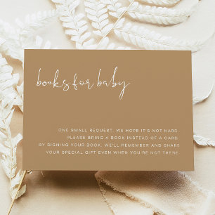 INDIE Boho Earth hat beige Bücher für die Babykart Einladung