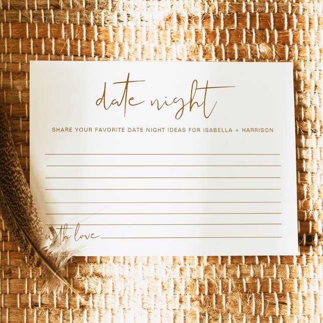 INDIE Boho Earth Tone Date Night Ideas Card Game Begleitkarte (Von Creator hochgeladen)