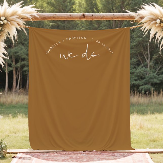 INDIE Boho Earth Tone Wedding Backdrop Tapestry Wandteppich (Von Creator hochgeladen)