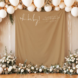 INDIE Boho Earth Toned Baby Shower Foto Tapestory Wandteppich