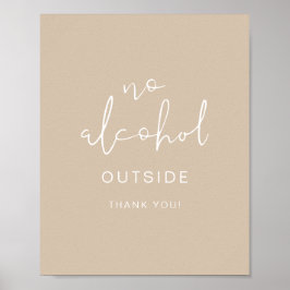 INDIE Boho Earth Toned Beige No Alcohol Außenberei Poster