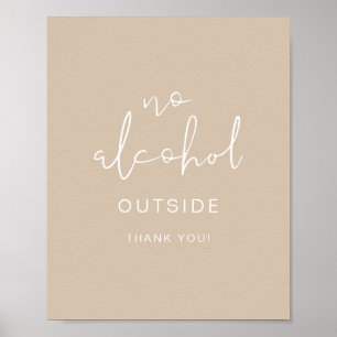 INDIE Boho Earth Toned Beige No Alcohol Außenberei Poster
