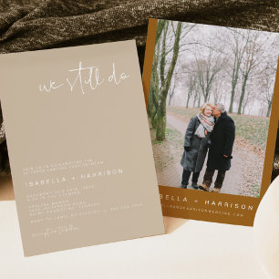 INDIE Boho Earth Toned Beige We Do Vow Erneuerung Einladung