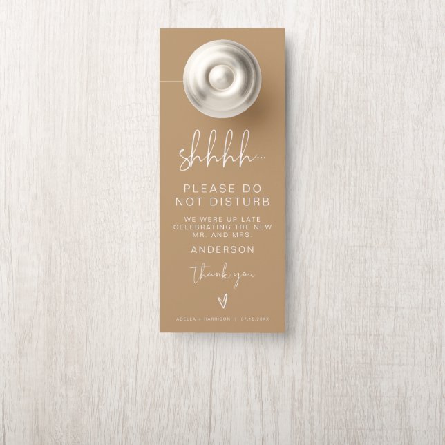 INDIE Boho Earth Toned Wedding Party Door Hanger Türanhänger (Auf Knauf)