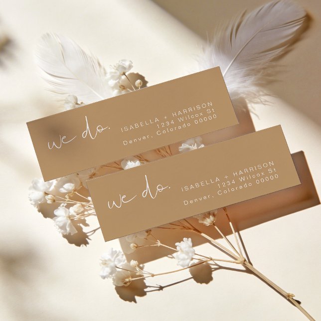 INDIE Boho Earth Toned Wedding Return Label (Von Creator hochgeladen)