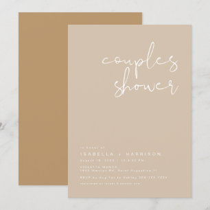 INDIE Boho Erde Ton Beige Paare Dusche  Einladung