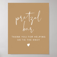 INDIE Boho Minimalistisch Teracotta Pretzel Bar Si