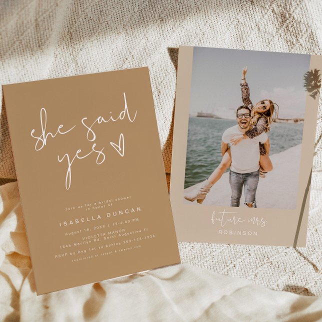 INDIe Boho Sie sagte ja Modernes Brautparty Einladung (Von Creator hochgeladen)