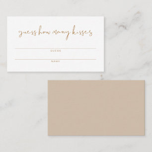 INDIE Boho Wie viele Kisses Brautparty Card Platzkarte
