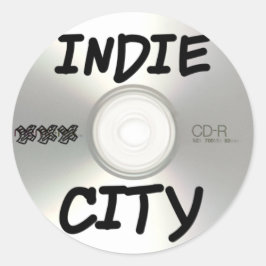 Indie City CD Runder Aufkleber