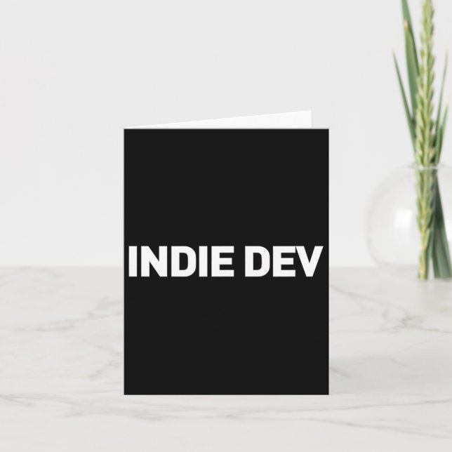 Indie Dev - Video Game Developer Indie Game Develo Karte (Vorderseite)