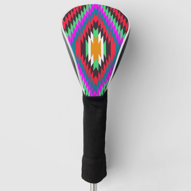 Indie-geometrisches Muster indi Golf Headcover (Vorderseite)