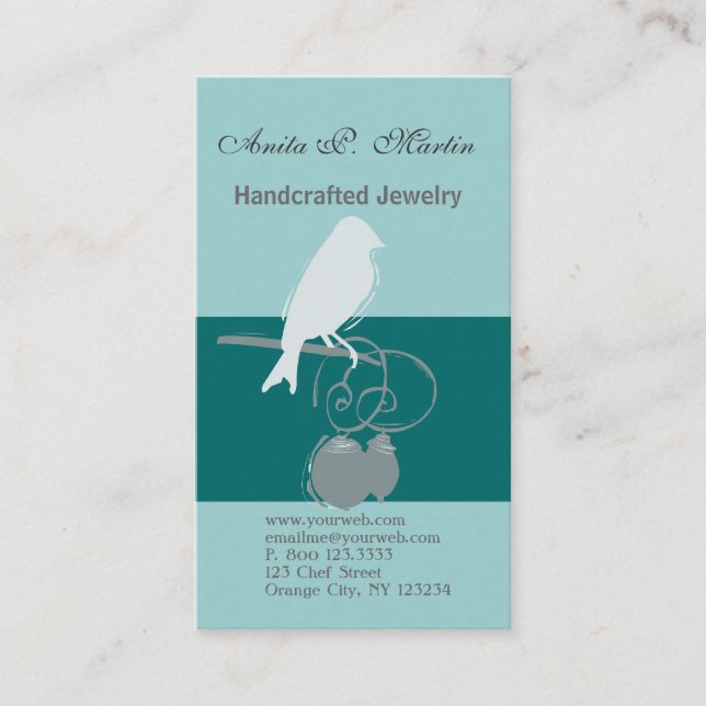 Indie Handgefertigte Schmuckdesigner Bead Artist Visitenkarte (Vorderseite)