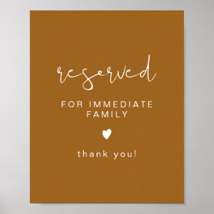 INDIE Modern Boho Wedding Reserviert Seating Zeich Poster