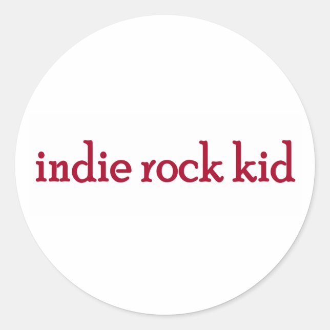 Indie Rock Kid Runder Aufkleber (Vorderseite)