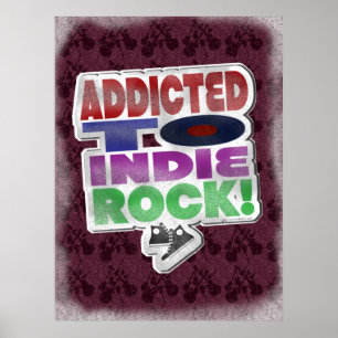 Indie Rock Sucht Epischer Spaß Musik Slogan Poster