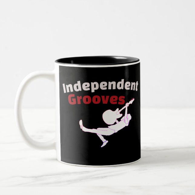 Indie Unabhängige Grooves Zweifarbige Tasse (Links)