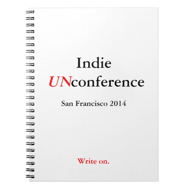 Indie UnConference gewundenes Notizbuch - Notizblock (Vorderseite)