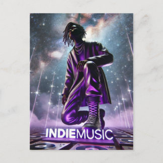 indieMusic Lila-1 Postkarte