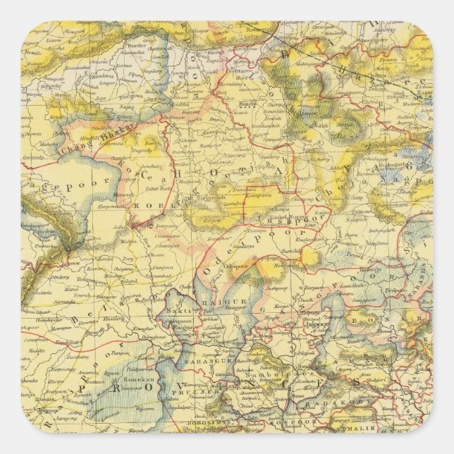 Indien 2 quadratischer aufkleber (Vorderseite)