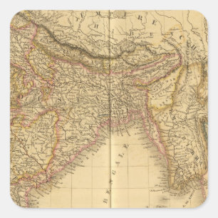 Indien 5 quadratischer aufkleber