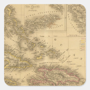 Indien 6 quadratischer aufkleber