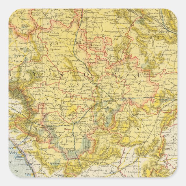 Indien 7 quadratischer aufkleber (Vorderseite)