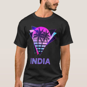 Indien 80er Palm Tree Indian Pride Retro Vintag So T-Shirt