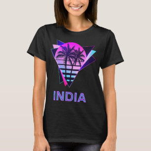 Indien 80er Palme Indischer Stolz Retro Vintage So T-Shirt