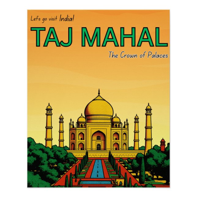 Indien Agra Taj Mahal Reise  Poster (Vorderseite)