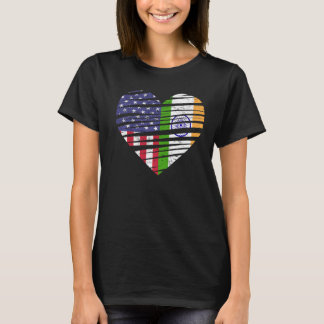 Indien American Grown Heart USA Patriot Heritage M T-Shirt