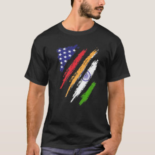Indien Amerikanische Flagge USA Patriot Heritage M T-Shirt