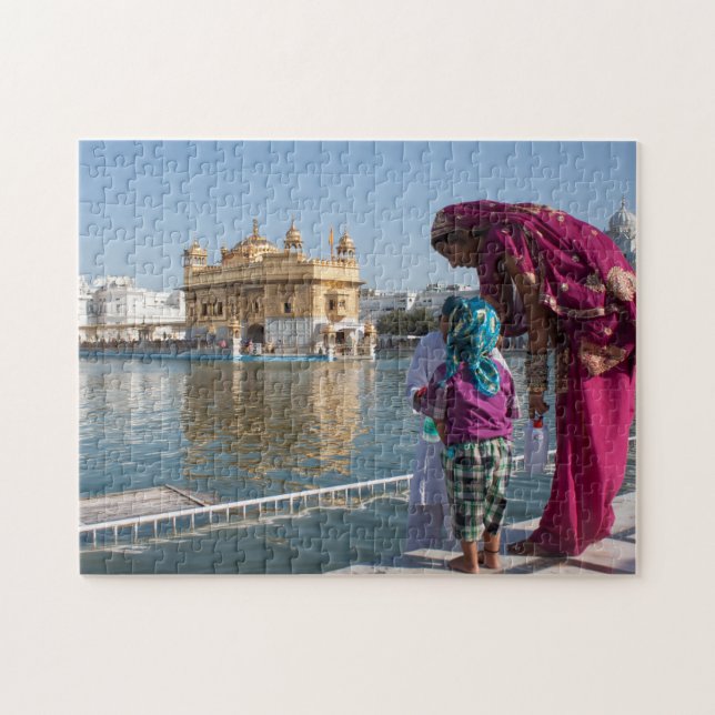 Indien Amritsar Golden Temple. Jigsaw Puzzle (Horizontal)