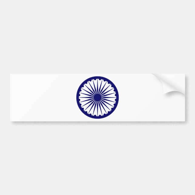 Indien Ashoka Chakra Autoaufkleber (Vorne)