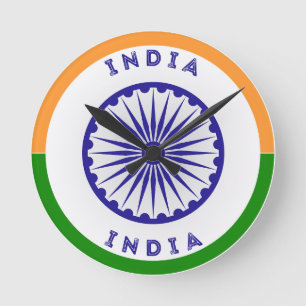 Indien Ashoka Chakra Circle Shape Runde Wanduhr
