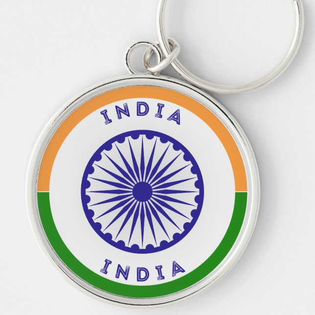 Indien Ashoka Chakra Circle Shape Schlüsselanhänger (Vorne)