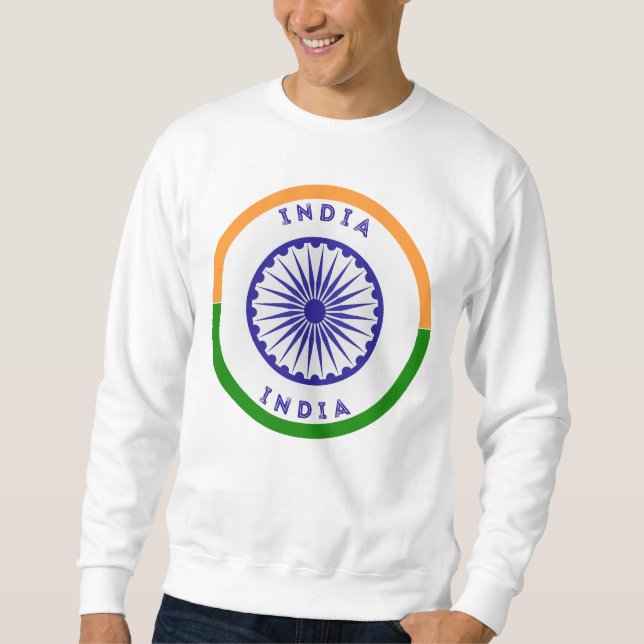 Indien Ashoka Chakra Circle Shape Sweatshirt (Vorderseite)