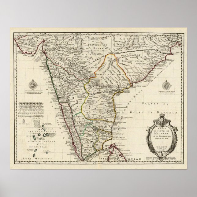 Indien, Bangladesch, Asien Poster (Vorne)