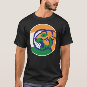 Indien Bengalische Tiger-Indische Nationale Tierfl T-Shirt