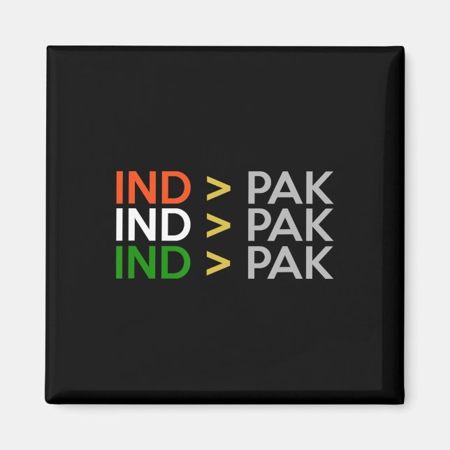 Indien besser als Pakistan indisches Cricket-Triko Magnet (Vorne)
