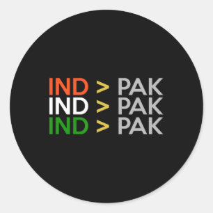 Indien besser als Pakistan indisches Cricket-Triko Runder Aufkleber