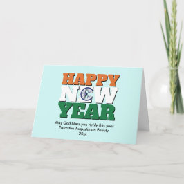 INDIEN Christliche Pfiffige New YEAR Ferienkarte Feiertagskarte