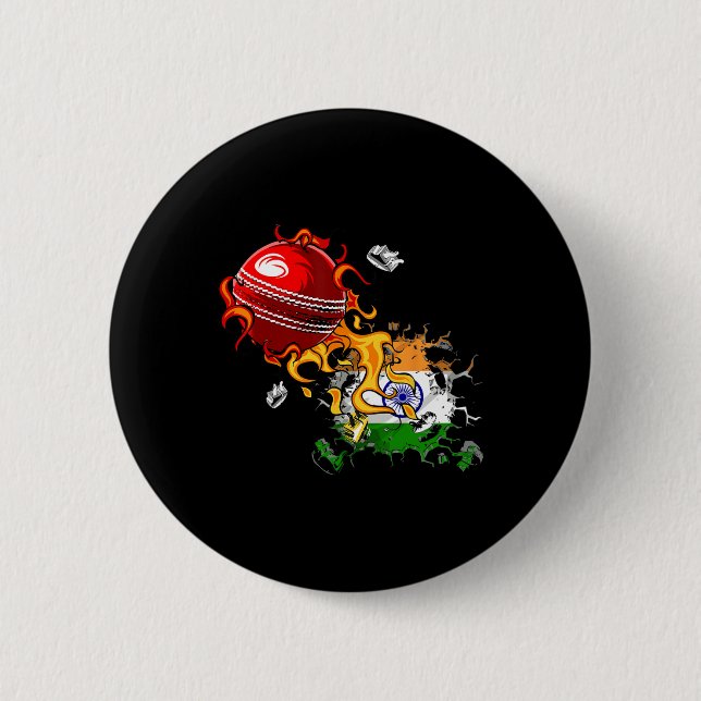 Indien Cricket 4  Button (Vorderseite)
