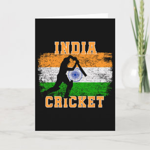 Indien Cricket Anhänger Indische Cricket Fans Indi Karte