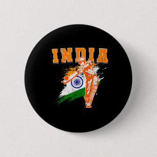 Indien Cricket Anhänger Jersey Bharath Cricket Fa Button