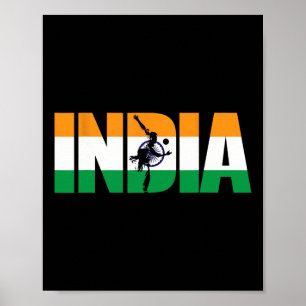 Indien Cricket Anhänger Shirt Jersey Indische Cric Poster
