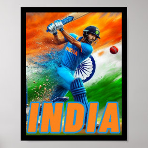 Indien Cricket-Anhänger Trikot - Indisches Cricket Poster