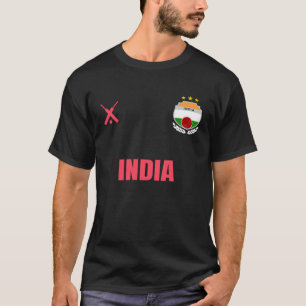 INDIEN Cricket Fan Abzeichen T-Shirt