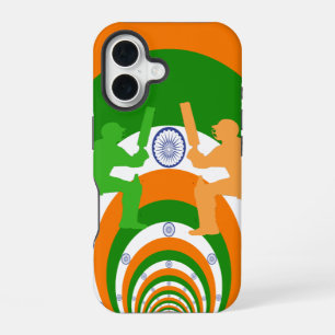 Indien Cricket Geist Abstraktes Design iPhone 16 Hülle